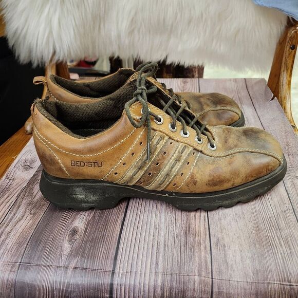 BedStu Square toe The Next Step Y2K distressed leather Oxford shoes 43/10 - Picture 6 of 12